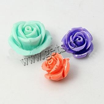 Бисер цветок смолы, канифоль, Форма цветка, разный размер для выбора, разноцветный, отверстие:Приблизительно 1-3mm, продается сумка