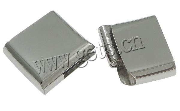 Stainless Steel Magnetic Clasp, Rectangle, Customized, original color, 28x18x7mm, Hole:Approx 16x5mm, Sold By PC