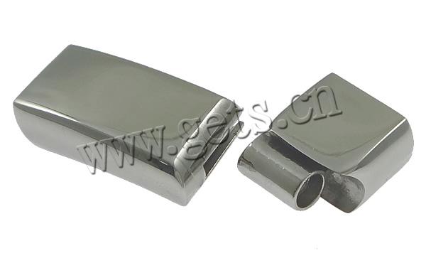 Stainless Steel Magnetic Clasp, Rectangle, Customized, original color, 32x14x8mm, Hole:Approx 11x6mm, Sold By PC