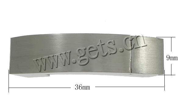 Stainless Steel Magnetic Clasp, Rectangle, Customized, original color, 36x9x8mm, Hole:Approx 7.5x6.5mm, Sold By PC