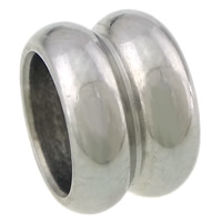Stainless Steel Large Hole Beads, Drum, plated Approx 7mm 