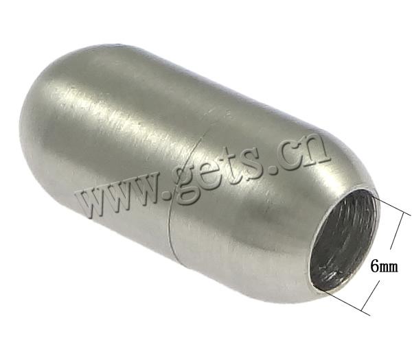 Runder Edelstahl Magnetverschluss, Zylinder, plattiert, Kundenindividuell, keine, 19x10mm, Bohrung:ca. 6mm, verkauft von PC