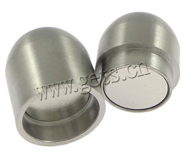 Round Stainless Steel Magnetic Clasp, Column, plated, Customized, more colors for choice, 25x14mm, Hole:Approx 10mm, Sold By PC