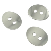 Messing Oval Knopfschließe, flachoval, plattiert, keine, 14x11x1mm, Bohrung:ca. 2mm, verkauft von PC