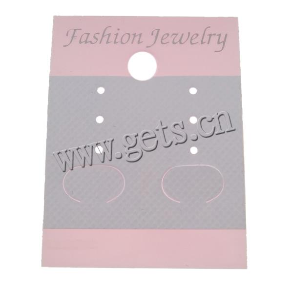 Earring Display Card, Plastic, Rectangle, Customized, 51x37mm, 2000PCs/Bag, Sold By Bag