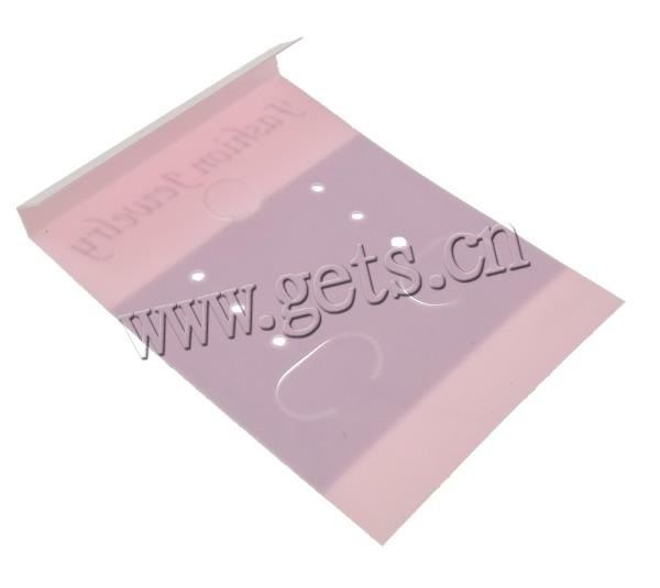 Carte de présentation de boucle d'oreille, plastique, rectangle, Personnalisé, 51x37mm, 2000PC/sac, Vendu par sac