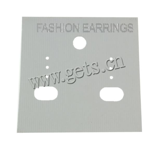 Earring Display Card, Plastic, Rectangle, Customized, 50x52mm, 1000PCs/Bag, Sold By Bag