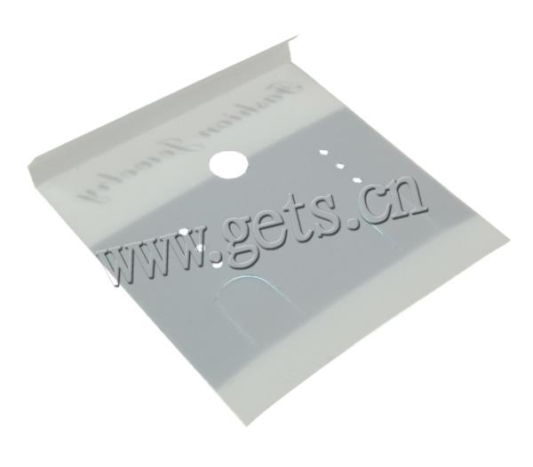 Carte de présentation de boucle d'oreille, plastique, rectangle, 38x52x0.5mm, Environ 1000PC/sac, Vendu par sac