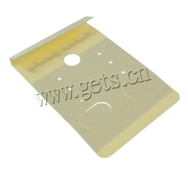 Earring Display Card, Plastic, Rectangle, Customized, 36x52x0.5mm, Approx 1000PCs/Bag, Sold By Bag