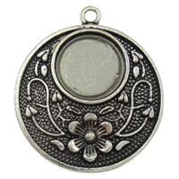 Zinc Alloy Pendant Cabochon Setting, Coin cadmium free Approx 1mm, Approx 