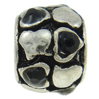 Zinc Alloy European Beads, Drum, plated, without troll & hollow Approx 6mm 