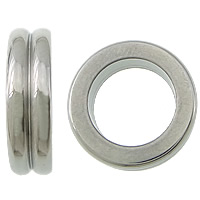 Stainless Steel Large Hole Beads, Donut, plated Approx 8mm 