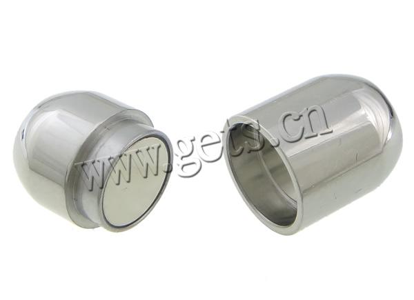 Runder Edelstahl Magnetverschluss, Zylinder, plattiert, Kundenindividuell, keine, 17x8mm, Bohrung:ca. 4mm, verkauft von PC