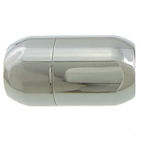 Runder Edelstahl Magnetverschluss, Zylinder, plattiert, Kundenindividuell, keine, 18x9mm, Bohrung:ca. 5mm, verkauft von PC
