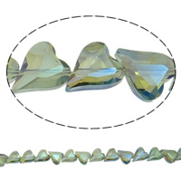 Imitation CRYSTALLIZED™ Crystal Beads, Heart, colorful plated, faceted & imitation CRYSTALLIZED™ element crystal Approx 1mm Approx 23.5 Inch, Approx 
