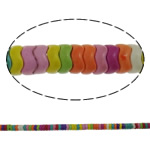 Synthetische Türkis Perlen, Klumpen, farbenfroh, 8x3.5mm, Bohrung:ca. 1mm, Länge:ca. 16 ZollInch, ca. 131PCs/Strang, verkauft von Strang