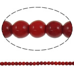 Synthetic Turquoise Beads, Round, painted, lustrous, red, 8mm Approx 1.5mm Approx 16 Inch, Approx 