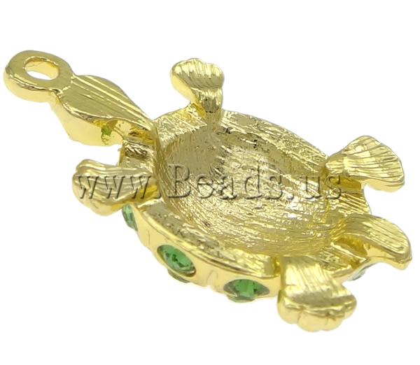 Zinc Alloy Animal Pendants, with rhinestone, 27x17x7mm, Hole:Approx 2.5mm, 50PCs/Lot, Sold By Lot