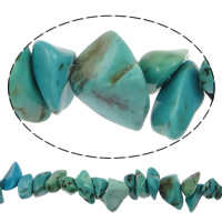 Natürliche Chips Türkis Perlen, Natürliche Türkis, Klumpen, blau, Grade A, 4-7mm, Länge:35 ZollInch, verkauft von Strang