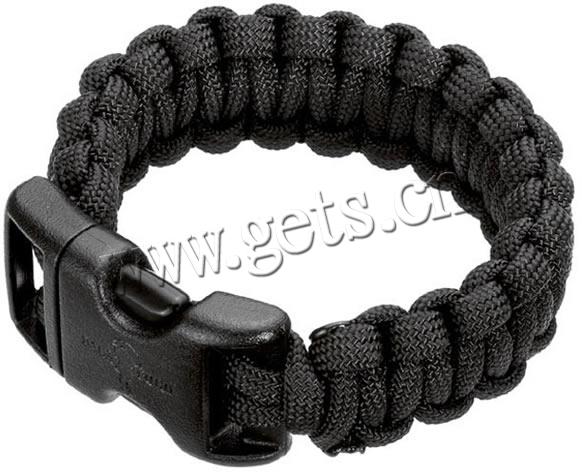 bracelet de suivie, corde en nylon, avec plastique, plus de couleurs à choisir, 22mm, Vendu par brin