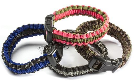 bracelet de suivie, corde en nylon, plastique fermoir, plus de couleurs à choisir, Vendu par brin