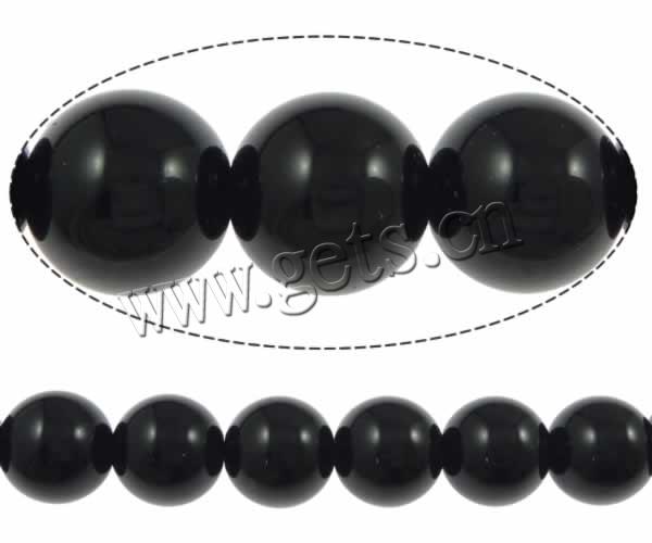 Jet Beads, Round, more sizes for choice, Length:15.5 Inch, Sold By Strand