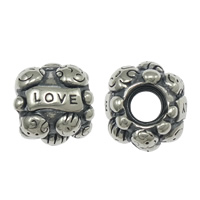 Troll Thailand Sterling Silver European Beads, Drum, with troll, nickel, lead & cadmium free Approx 4mm 