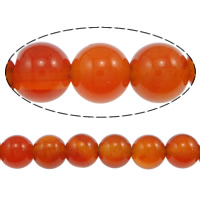 Perles Agates rouges naturelles, agate rouge, Rond, multiple tailles pour le choix, Niveau AB Environ 1-1.5mm Environ 15.5 pouce, Vendu par brin