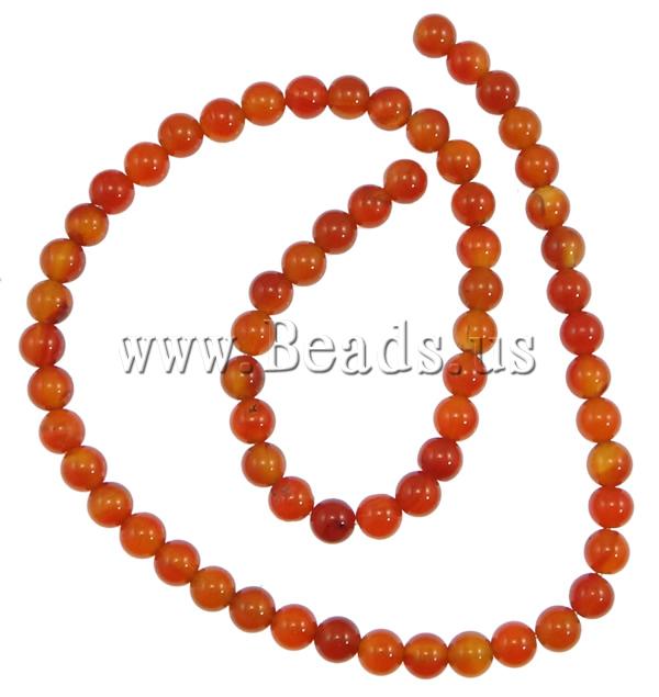Natural Red Agate Beads, Round, more sizes for choice, Grade AB, Hole:Approx 1-1.5mm, Length:Approx 15.5 Inch, Sold By Strand