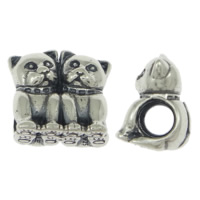 Troll Thailand Sterling Silver European Beads, Cat, with troll, nickel, lead & cadmium free Approx 4mm 