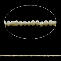 Potato Cultured Freshwater Pearl Beads, natural, white, Grade A, 2mm Approx 0.8mm Inch 