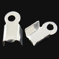 Eisen Endkappe, Rechteck, plattiert, keine, frei von Blei & Kadmium, 9x4mm, 5000PCs/Tasche, verkauft von Tasche
