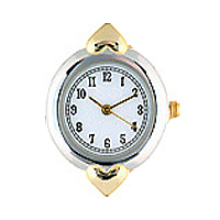 El Reloj De La Cabeza, aleación de zinc, Redondo aplanado, chapado, libre de cadmio, 23x23mm, Vendido por UD