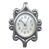 aleación de zinc Cabeza de reloj, chapado en color de platina, libre de cadmio, 27x23mm, Vendido por UD