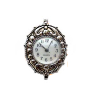 aleación de zinc Cabeza de reloj, chapado en color de platina, libre de cadmio, 23x28mm, Vendido por UD
