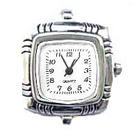 El Reloj De La Cabeza, aleación de zinc, Cuadrado, chapado en color de platina, libre de cadmio, 26mm, Vendido por UD