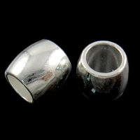 Perles European en alliage de zinc, tambour, Placage, sans filetage, plus de couleurs à choisir, protéger l'environnement, sans nickel, plomb et cadmium Environ 4.5mm, Environ Vendu par kg