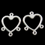 Zinc Alloy Chandelier Components, Heart, plated, 1/3 loop cadmium free Approx 1mm 