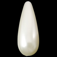 Imitation Perlen aus Kunststoff, ABS Kunststoff, Tropfen, Nachahmung Perle, keine, 13x33.5mm, Bohrung:ca. 1.5mm, ca. 185PCs/Tasche, verkauft von Tasche