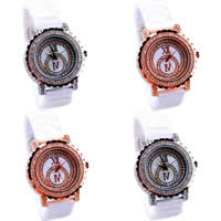 Women Wrist Watch, Zinc Alloy, with Porcelain & Glass, plated, with rhinestone cadmium free, 38mm, 17mm Approx 9 Inch 