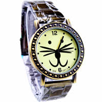 Men Wrist Watch, Zinc Alloy, with Glass, antique bronze color plated, for man, cadmium free, 38mm, 17mm Approx 9 Inch 