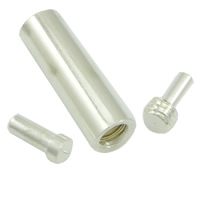 Brass Screw Clasp, Tube, plated 