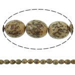 Kokos Perlen, Kokosrinde, oval, Nachahmung Bodhi, originale Farbe, 10-14x12-18mm, Bohrung:ca. 1.5mm, Länge:ca. 15.7 ZollInch, ca. 34PCs/Strang, verkauft von Strang