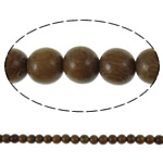 Kokos Perlen, Kokosrinde, rund, originale Farbe, 8-10mm, Bohrung:ca. 1.5mm, Länge:ca. 31.5 ZollInch, ca. 100PCs/Strang, verkauft von Strang
