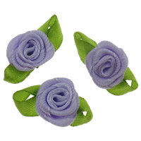 Mode Dekoration Blumen, Satinband, geschichtet, violett, 23.5x14x7.5mm, 500PCs/Tasche, verkauft von Tasche