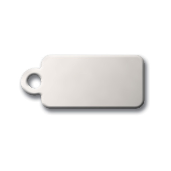 Zinc Alloy Tag Charm, Rectangle, plated, Customized & single-sided, more colors for choice, 23x12x2mm, Sold By PC