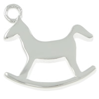 Sterling Silber Tier Anhänger, 925 Sterling Silber, Pferd, plattiert, keine, 12x14x2mm, verkauft von PC