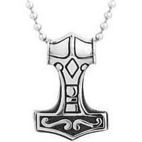 Stainless Steel Thor Hammer Pendant, 316L Stainless Steel, Hammer of Thor, double-sided & blacken Approx 7mm 