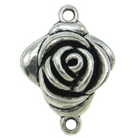Flower Zinc Alloy Connector, plated Approx 2mm 
