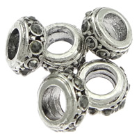 Perles European de stras d'alliage de Zinc , rondelle, sans filetage & avec strass, plus de couleurs à choisir, sans cadmium Vendu par PC